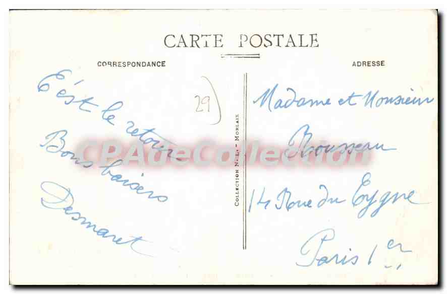 CPA Carantec La Greve De Porspol Les Hotels Et Les Villas — Rückseite