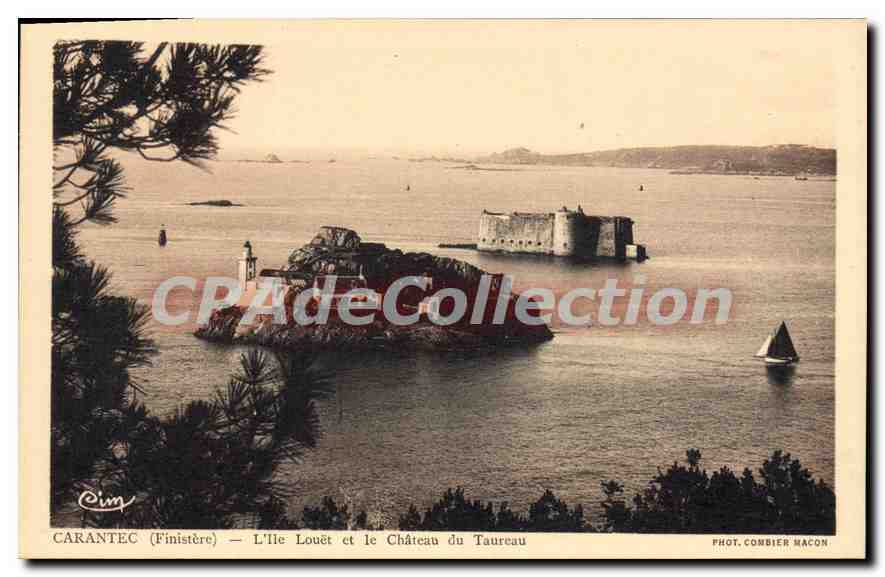 CPA Carantec L'Ile Louet Et Le Chateau Du Taureau