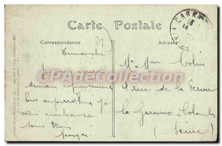 CPA Carantec La Plage Du Kelenn Vue Generale — Rückseite