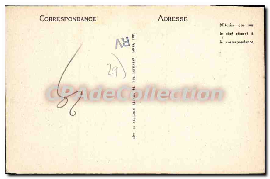 CPA Concarneau Dechargement du thonnier — Rückseite