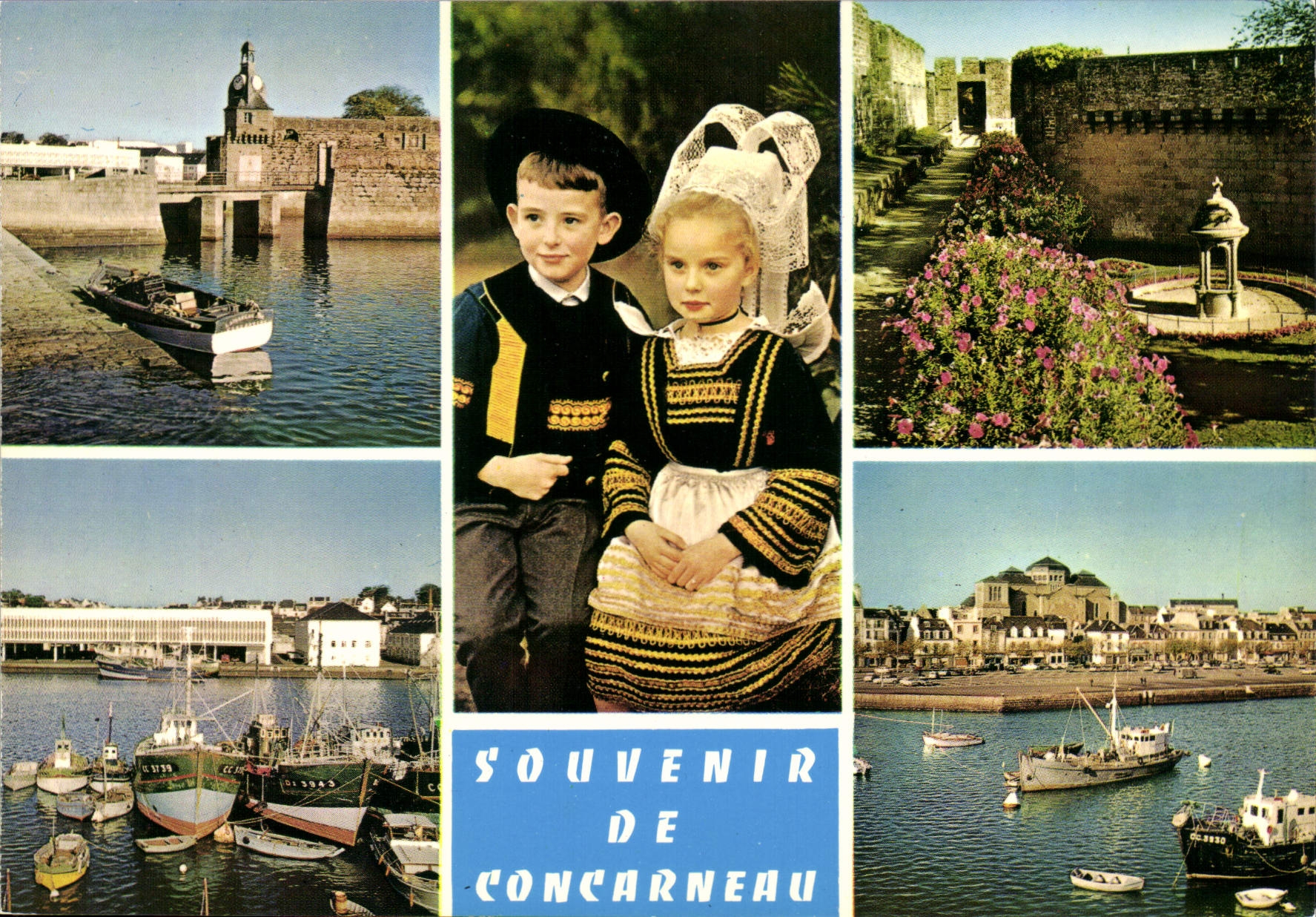 CPSM Concarneau Beffroi De La Ville Close Remparts De La Ville Close port