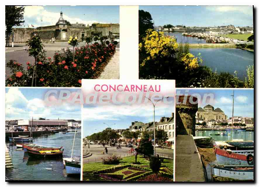 CPSM Concarneau Le Ville Close Le Nouveau Port avenue Pierre Guéguin porte aux vins