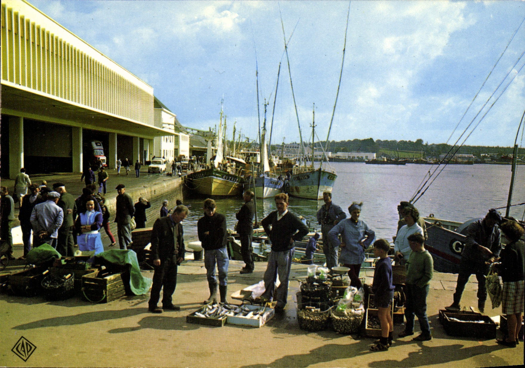 CPSM Concarneau Marchands De Poissons Sur Les Quais