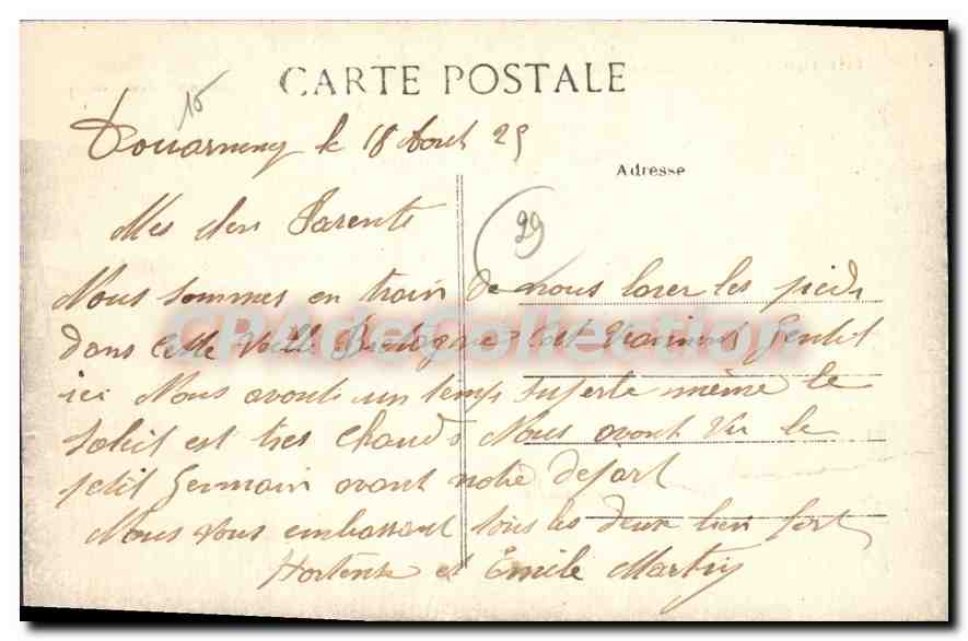 CPA Douarnenez Pors En Eostic — Rückseite