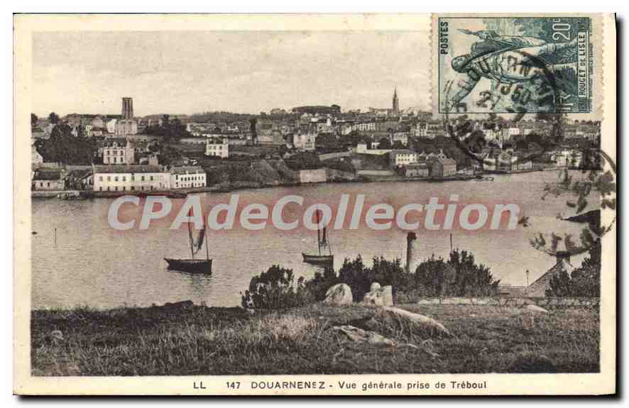 CPA Douarnenez Vue Generale Prise De Treboul