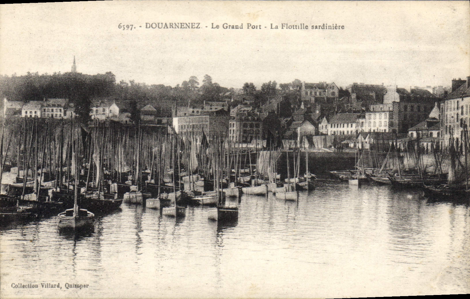 CPA Douarnenez Le Grand Port La Flotille Sardiniere