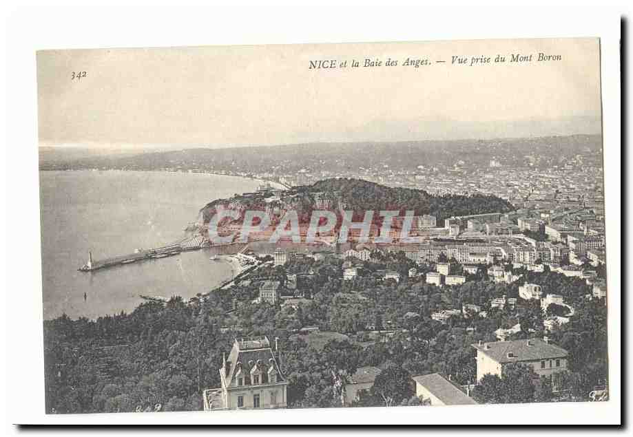 Nice et la baie des Anges CPA Vue prise du Mont Boron
