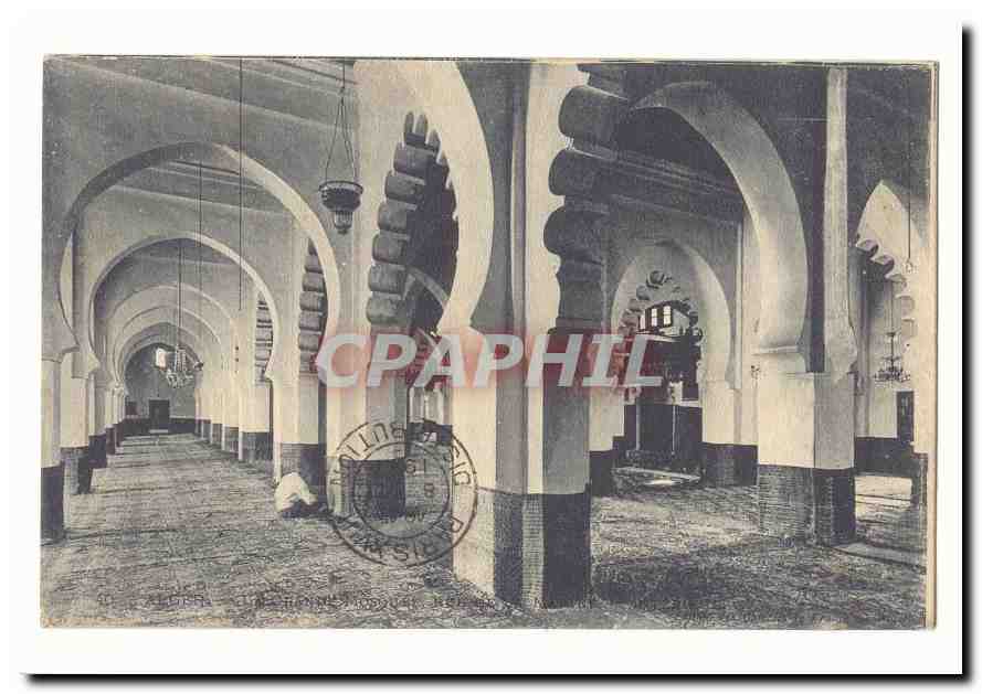 Algerie Alger CPA La grand mosquee rue de la Marine
