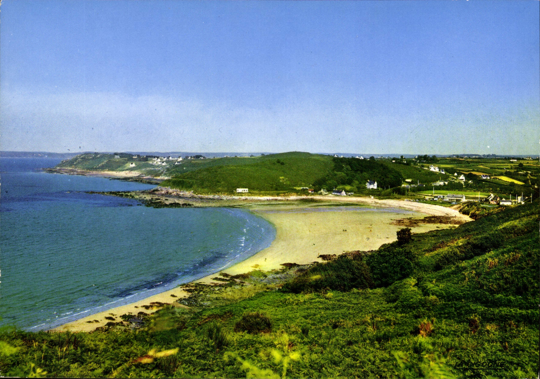 CPSM Locquirec Plage Du Moulin De La Rive plage des sables blancs