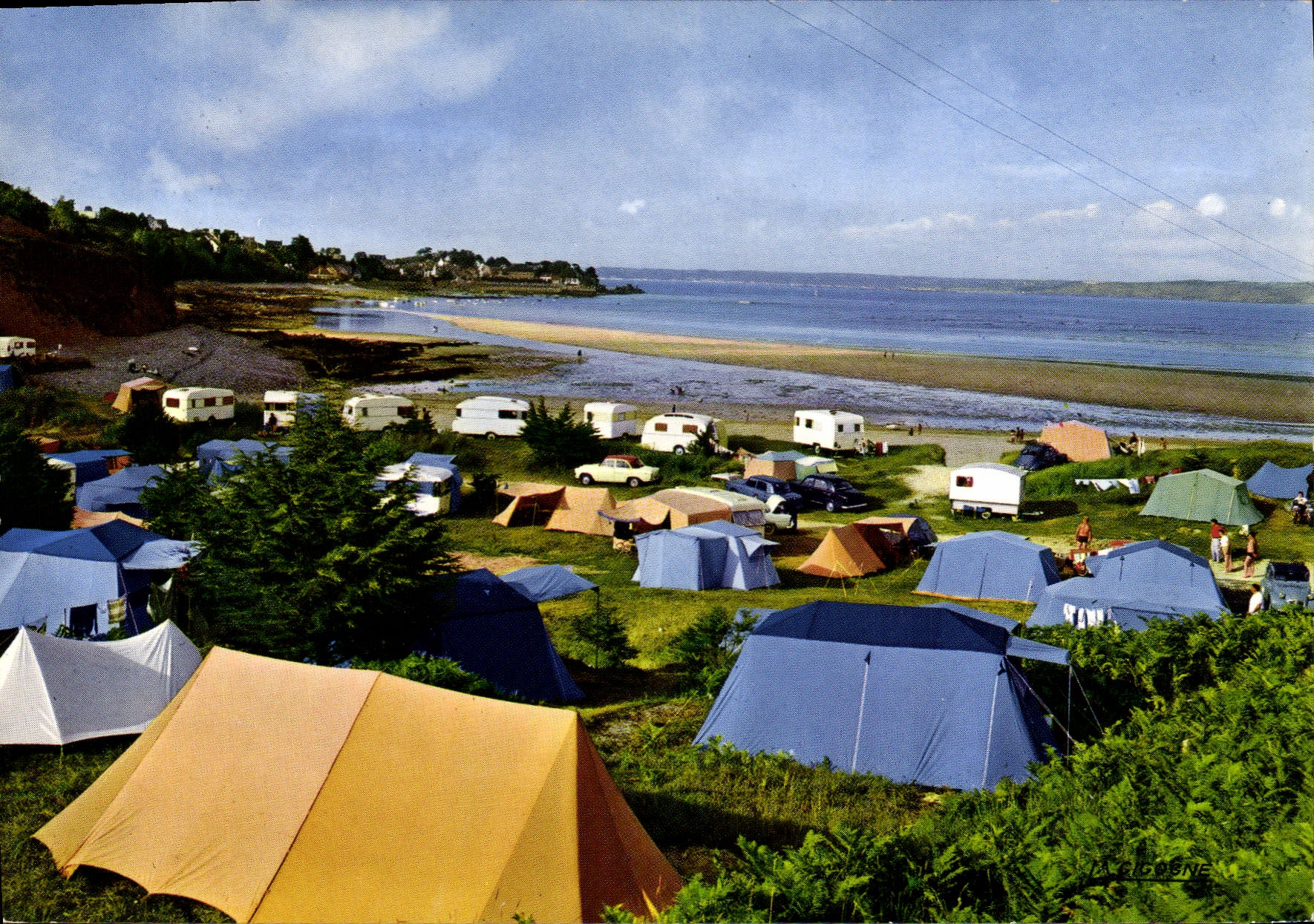 CPSM Locquirec La Presqu'ile Vue Du Camping