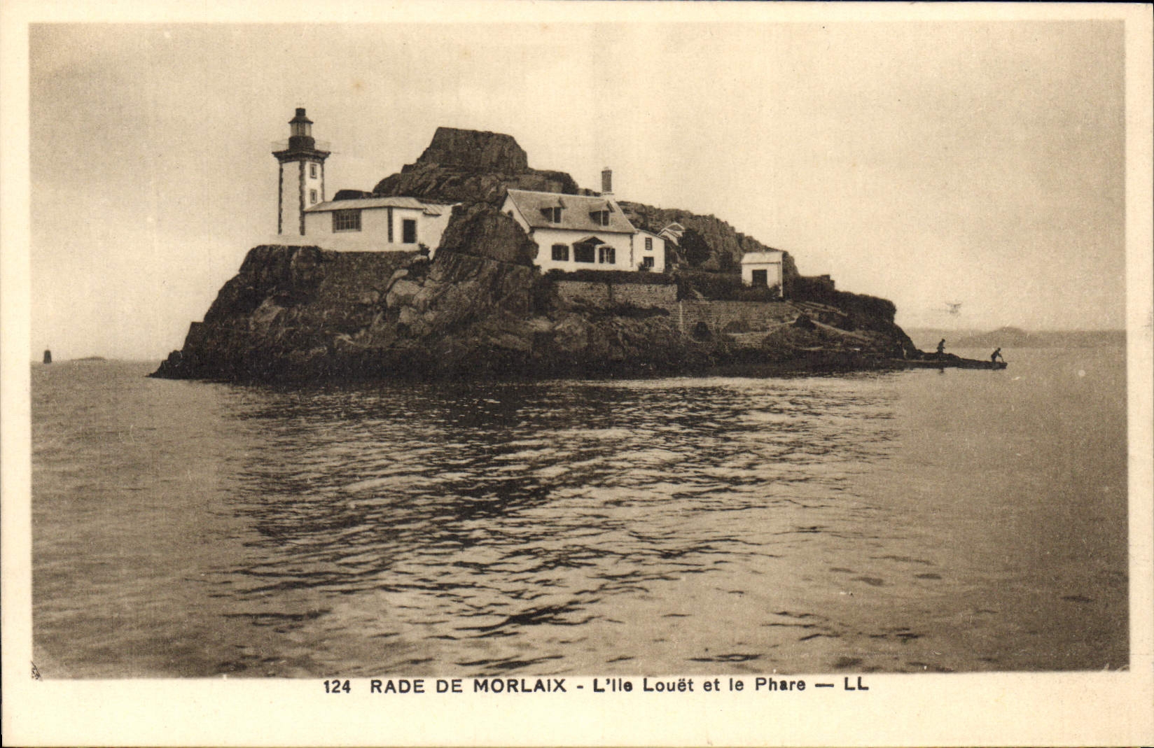 CPA Morlaix L'Ile Louet Et Le Phare