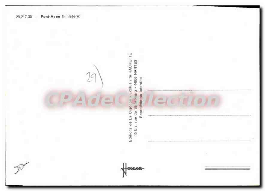 CPSM Pont Aven — Verso