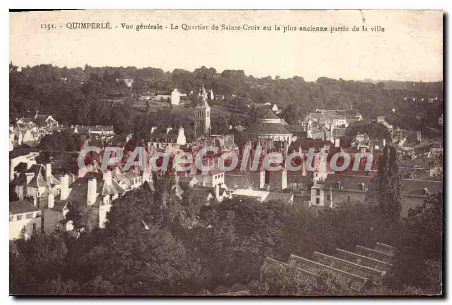 CPA Quimperlé Vue Generale Le Quartier De Sainte Croix Est La Plus