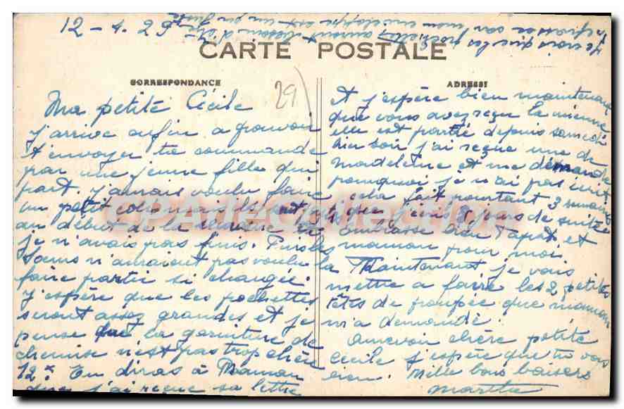 CPA Roscoff Le Sanatorium Marin Annexe Du Laber Vue Sur La Mer — Rückseite