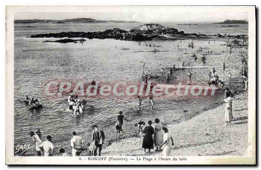 CPA Roscoff La Plage A I'Heure Du Bain