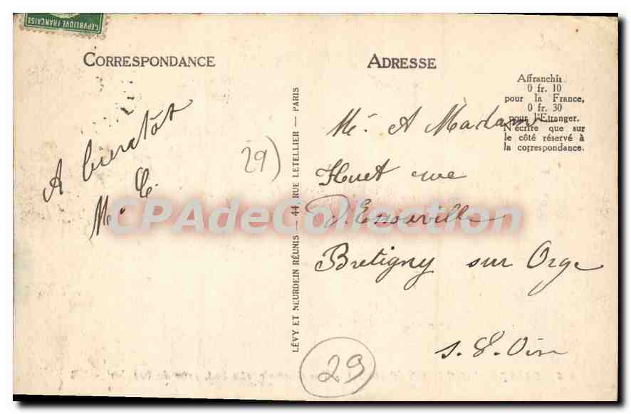 CPA Saint Pol De Leon Vue Generale Cote Sud Prise Du Creisker — Verso