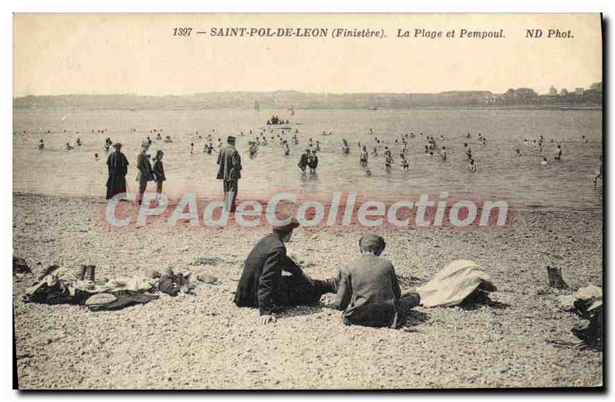 CPA Saint Pol De Leon La Plage Et Pempoul