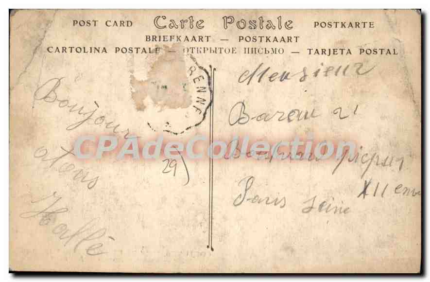 CPA Coutumes Moeurs Et Costumes Bretons sonneurs — Rückseite
