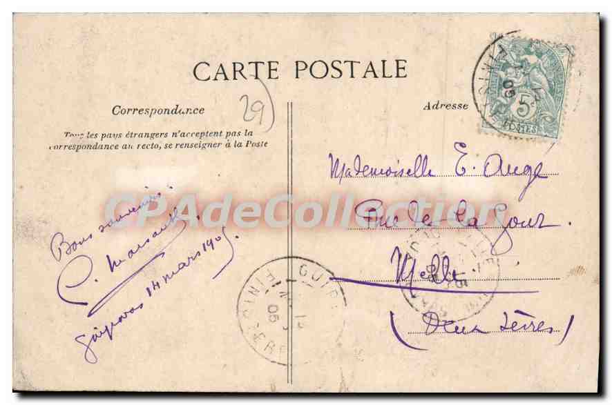 CPA Souvenir de Bretagne — Rückseite