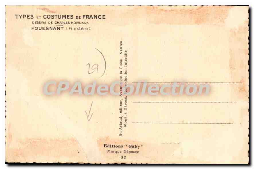 CPA Fousnant dessin de Charles Homualk — Rückseite
