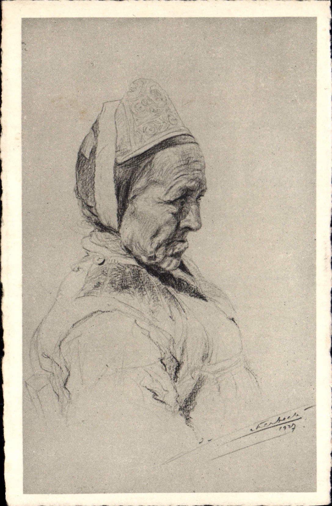 CPA Tetes De Bretagne numéro 9 1927