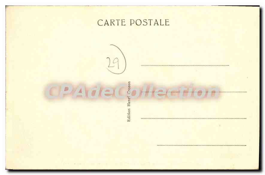 CPA Crozon La Plage De Postolonnec Et Son Vieux Fort — Rückseite