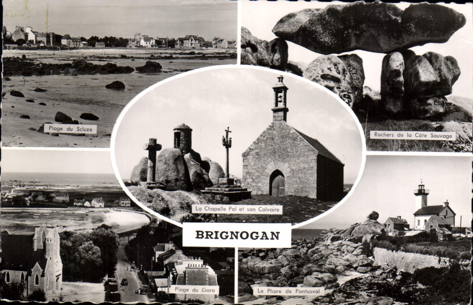 CPA Brignogan Le Phare De Pontusval plage de Scluze plage du Garo