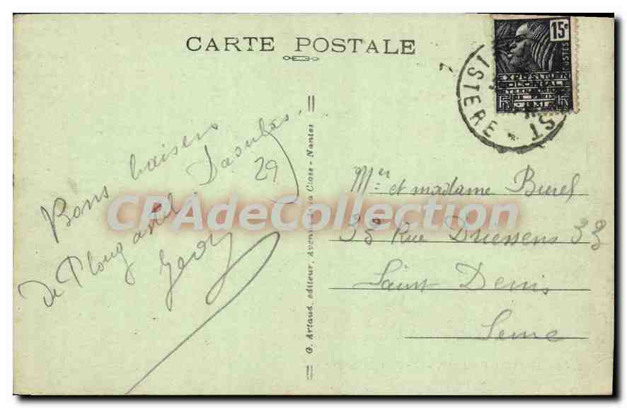 CPA Plougastel Daoulas Le Passage Du Bac — Verso