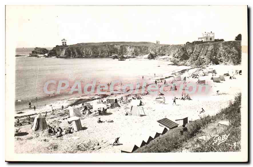 CPA Le Pouldu La Plage A I'Heure Du Bain