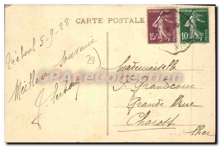 CPA Treboul La Grande Roche Des Sables Blancs — Verso