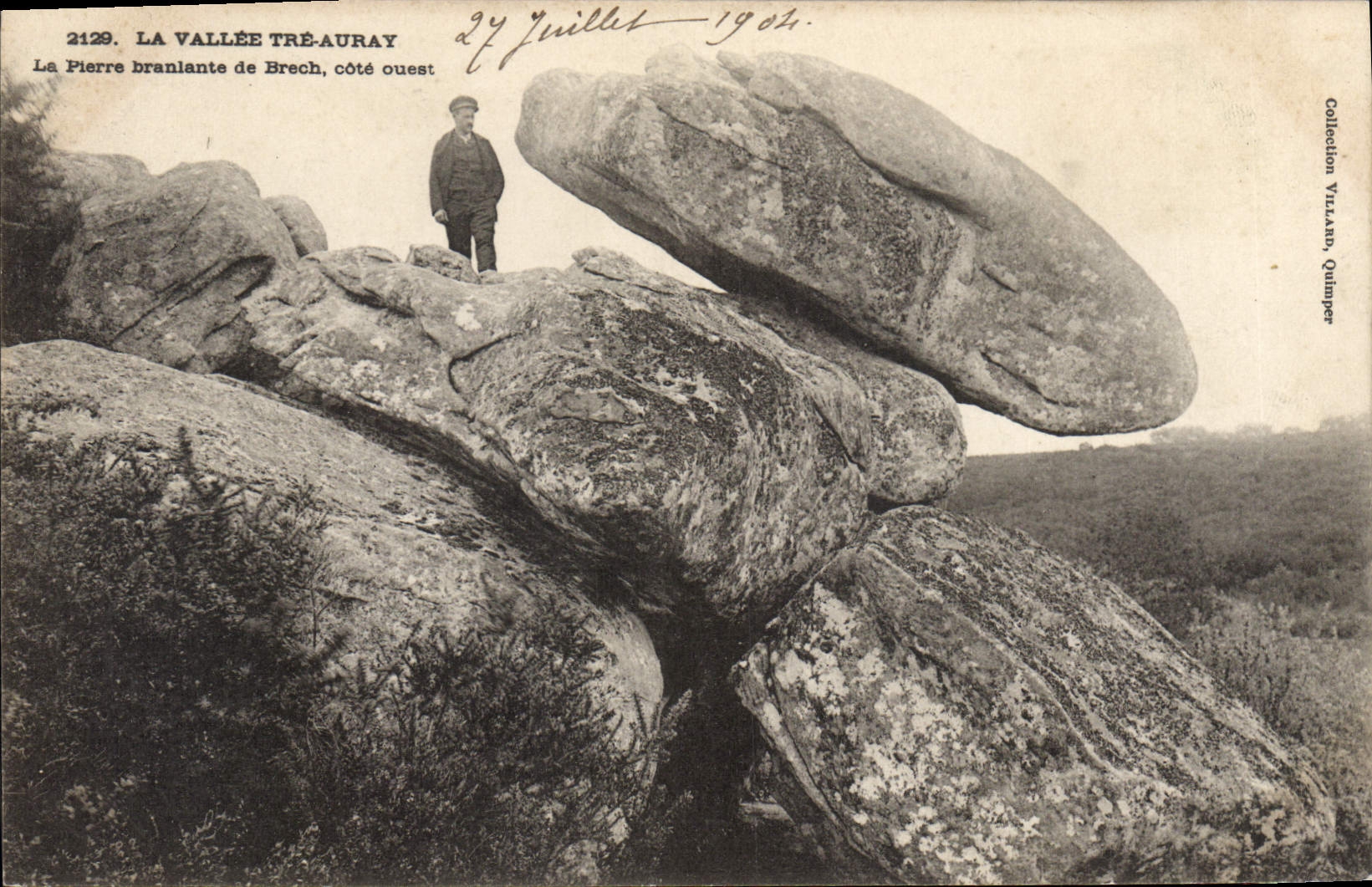 CPA La Vallee Treauray La Pierre Branlante de Brech