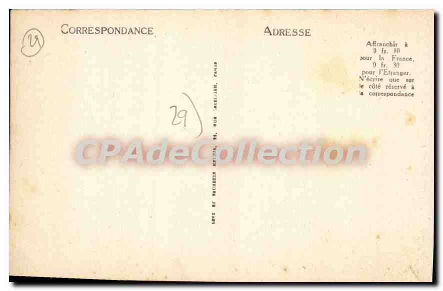 CPA Huelgoat Le Bourg Vu De I'Etang — Verso