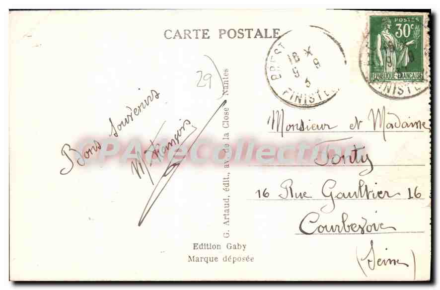 CPA Kerhuon Le Viaduc De Poul An Aot — Rückseite