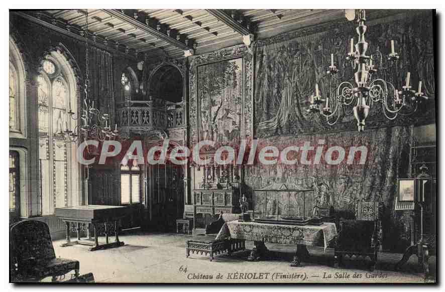 CPA Chateau De Keriolet La Salle Des Gardes