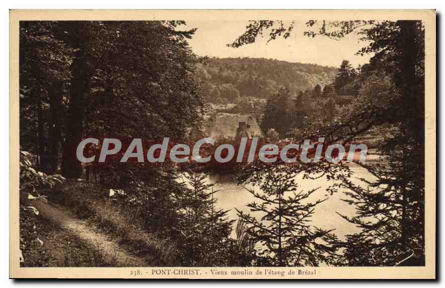 CPA Pont Christ Vieux Moulin De I'Etang De Brezal