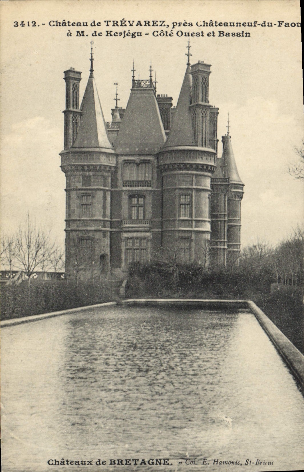 CPA Chateau De Trevarez Pres Chateauneuf Du Faou Ouest ET Bassin