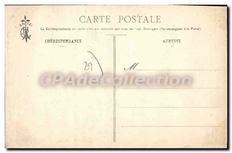 CPA Chateau De Trevarez Pres Chateauneuf Du Faou Ouest ET Bassin — Rückseite