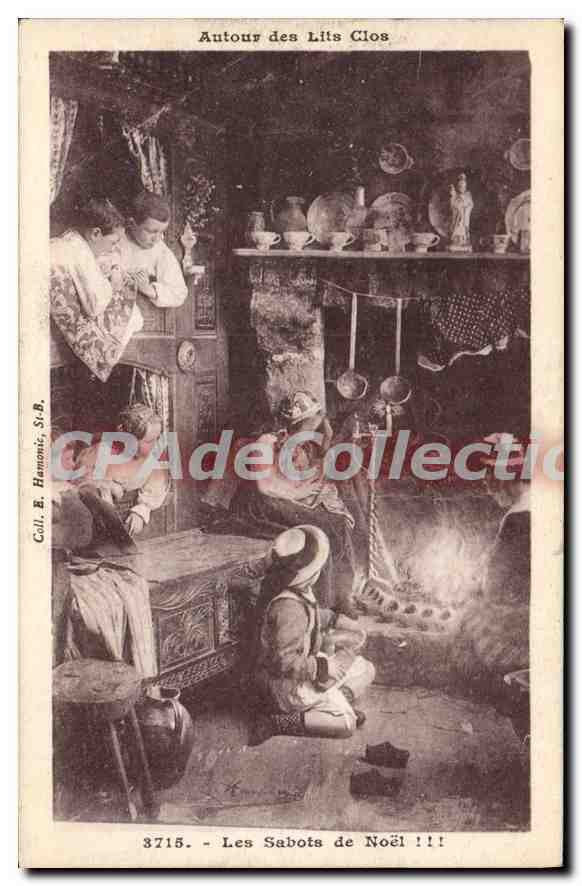 CPA Les Sabots De Noel autour des lits clos