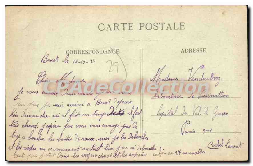 CPA Plougastel Daoulas Le Calvaire — Verso