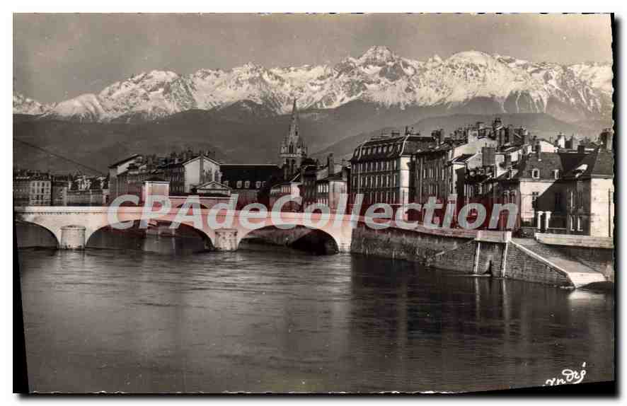 Chambéry — Pont Raphaël Costard et les Alpes
