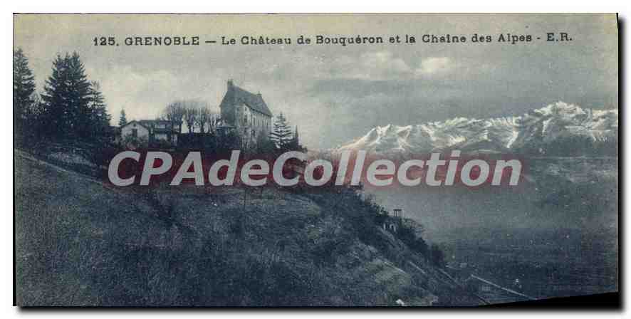 Grenoble — Le Château de Bouquérón et la Chaîne des Alpes — E.R.