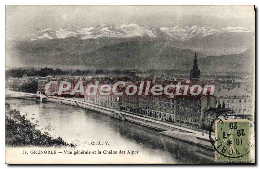 Grenoble — Vue générale et la Chaîne des Alpes — CI.A.V. n°08
