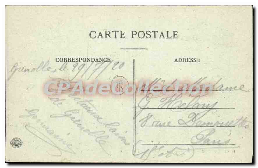 Grenoble — Vue générale et la Chaîne des Alpes — CI.A.V. n°08 — Verso