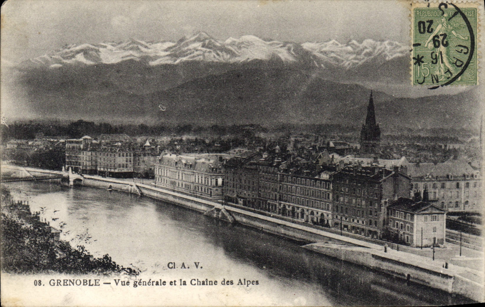 Grenoble — Allgemeiner Blick und die Alpenkette — Cl. A. V.