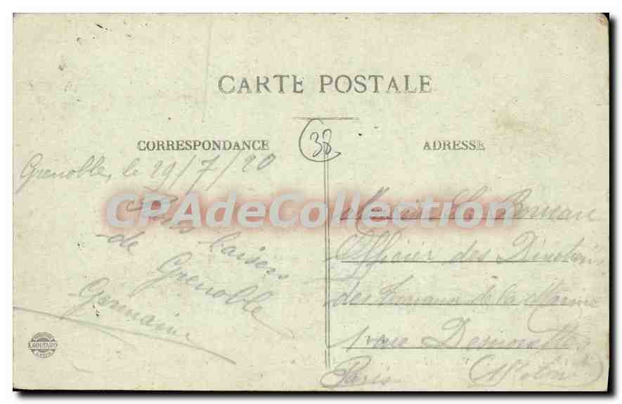 Grenoble — Allgemeiner Blick und die Alpenkette — Cl. A. V. — Rückseite