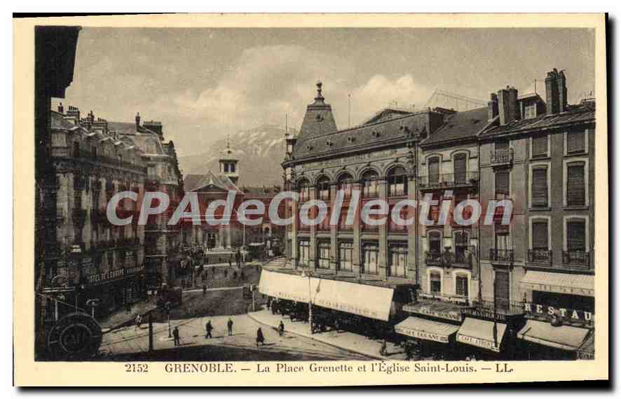 Grenoble — La Place Grenette et l'Église Saint-Louis — LL — n° 2152
