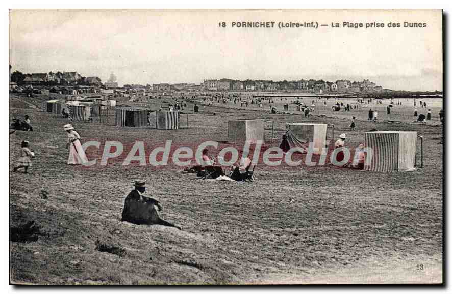 CPA Pornichet La Plage Prise Des Dunes
