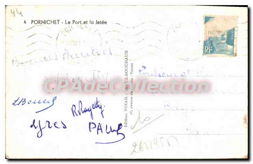 CPA Pornichet Le Port Et La Jetee — Rückseite