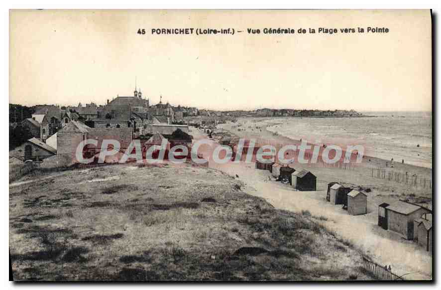 CPA Pornichet Vue Generale De La Plage Vers La Pointe