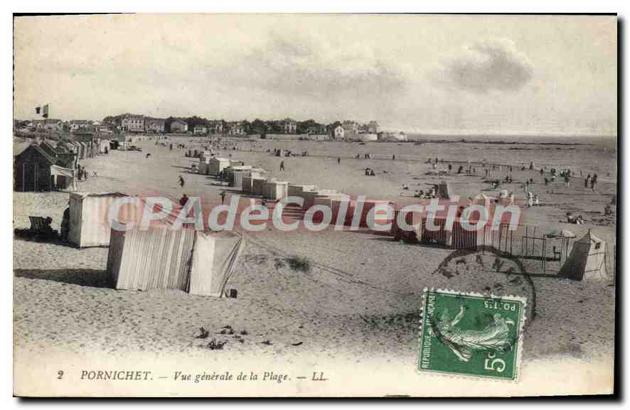 CPA Pornichet Vue Generale De La Plage